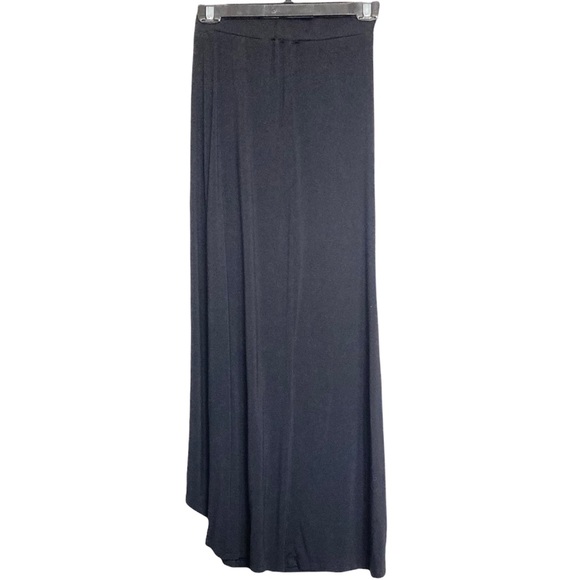 XS•NWT•KISMET•BLACK RUCHED MAXI SKIRT W HIGH SIDE SLIT• - Picture 5 of 6